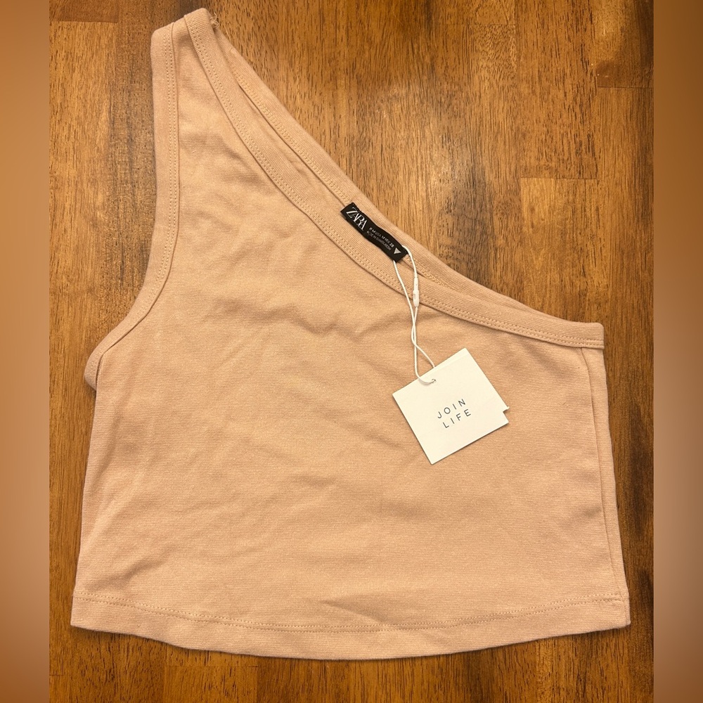 Zara Cropped One Shoulder Tank